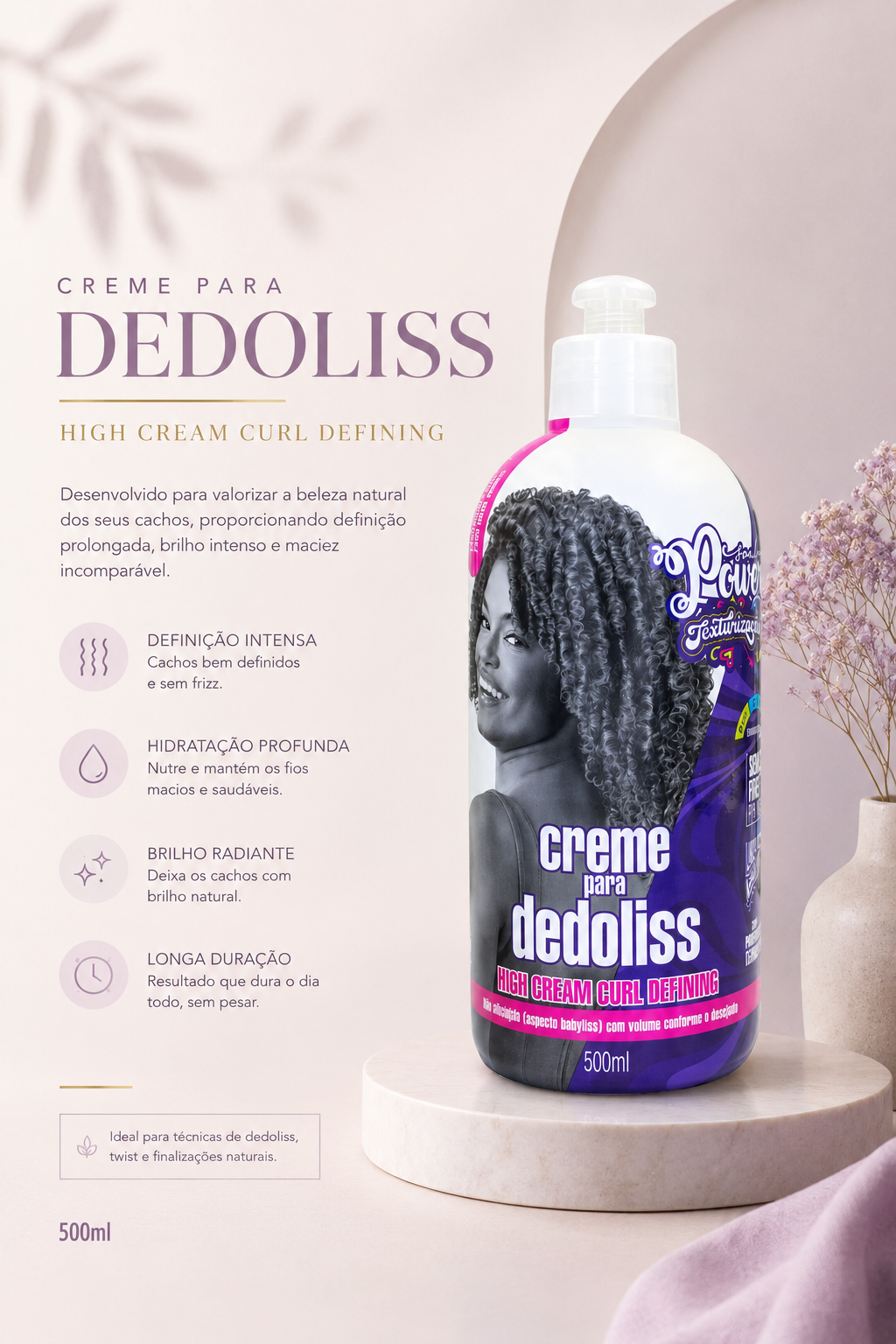 Creme para Dedoliss- High Cream Curl Defining