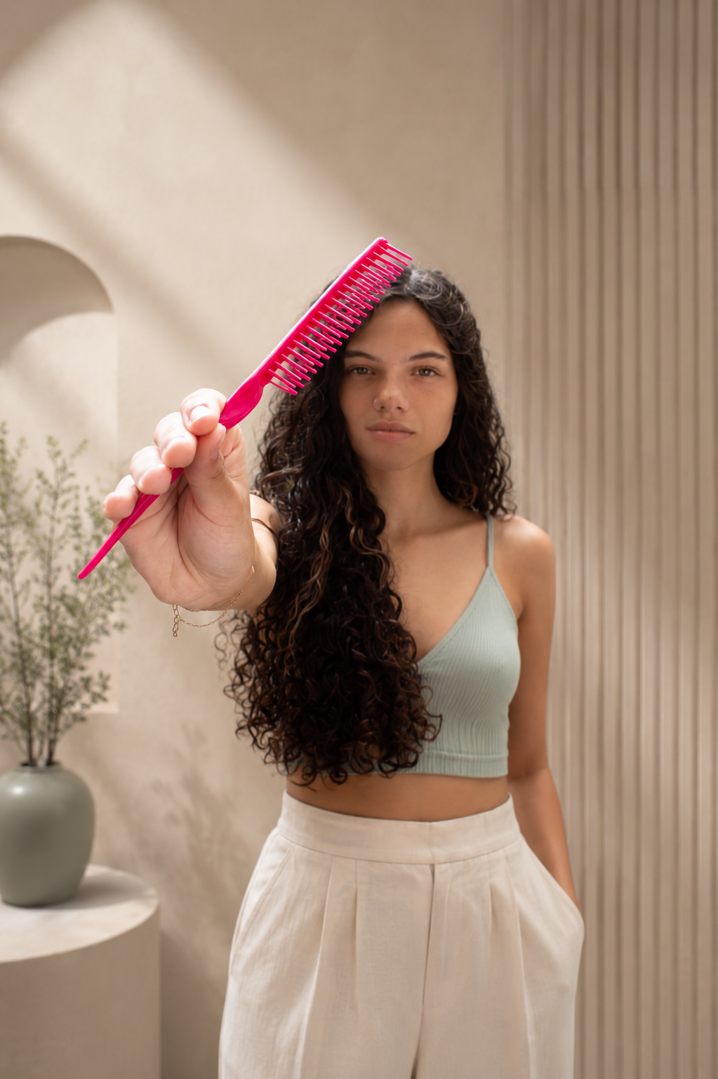 Three-row comb "Ricca"