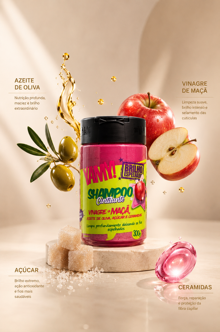 Shampoo glänzendes apfelessig