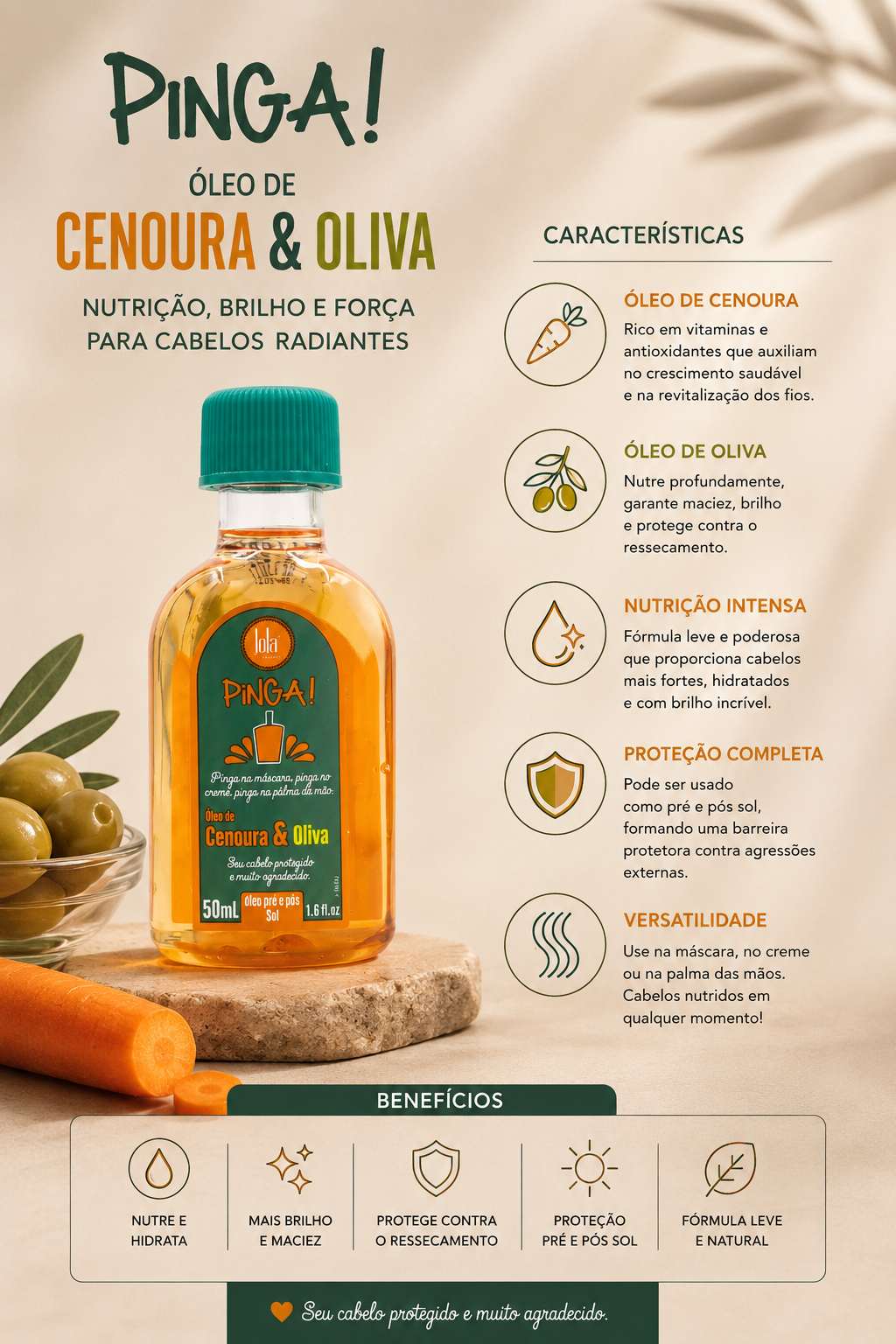 Pinga! Carrot &amp; Olive - Hair Oil