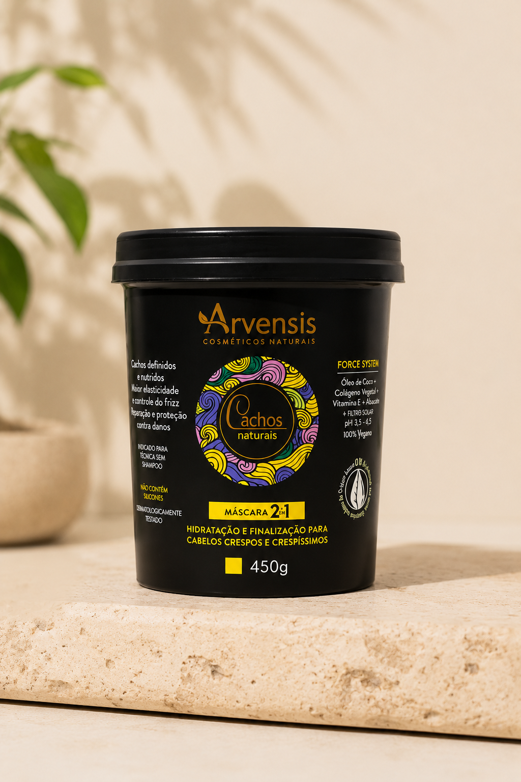 Arvensis Cachos Naturais Máscara 2x1